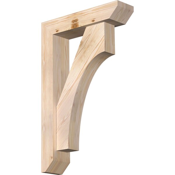 Ekena Millwork Westlake Slat Smooth Bracket w/ Offset Brace, Douglas Fir, 5 1/2"W x 22"D x 34"H BKT0604X22X34WTL06SDF - main